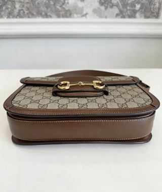 Bolso bandolera estilo retro lona Gucci y piel