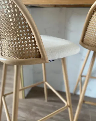 Juego 2 Taburetes Trenza Vienesa