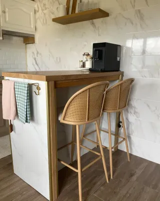 Juego 2 Taburetes Trenza Vienesa