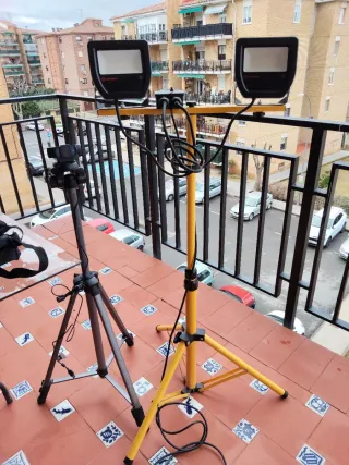 Micrófono y cámara de grabación