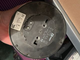 Lámpara de techo dorada y transparente