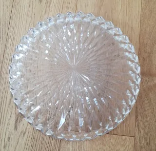 Vassoio in cristallo trasparente