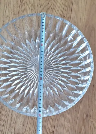 Vassoio in cristallo trasparente