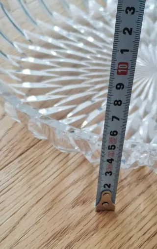 Vassoio in cristallo trasparente