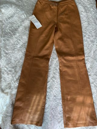 Pantalón de cuero FACCİARO Camel