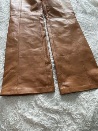 Pantalón de cuero FACCİARO Camel