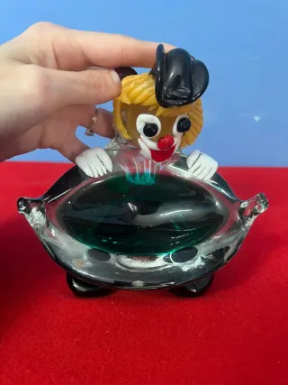 Portacenere Vetro di Murano Clown