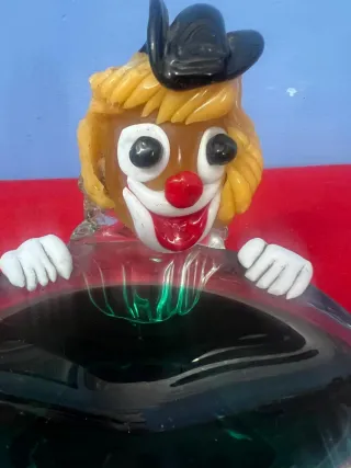 Portacenere Vetro di Murano Clown