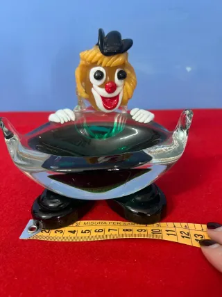 Portacenere Vetro di Murano Clown