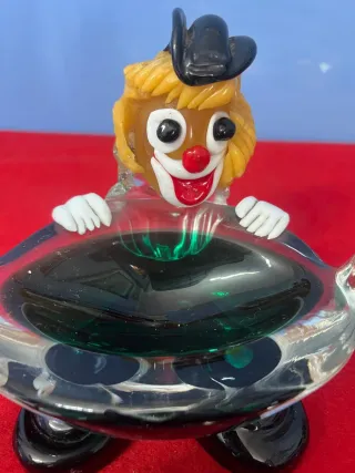 Portacenere Vetro di Murano Clown