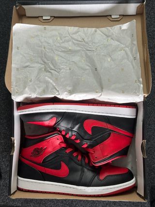 Nike Jordan 1 Mid Scarpa Rossa 45.5
