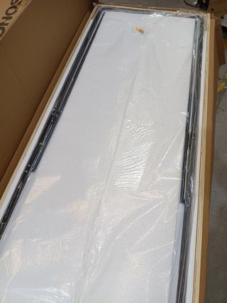 SONGMICS Espejo de Cuerpo Entero, 165 x 60 cm, Espejo de Pie Rectangular con Soporte, con Marco de Aleación de Aluminio, Cristal Templado, para Dormitorio, Salón, Vestuario, Navidad, Negro Tinta