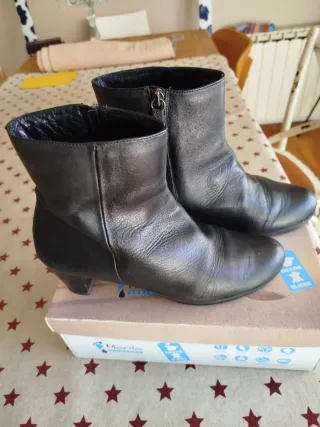 Botines piel Marila Comfort negros tacón 6cm