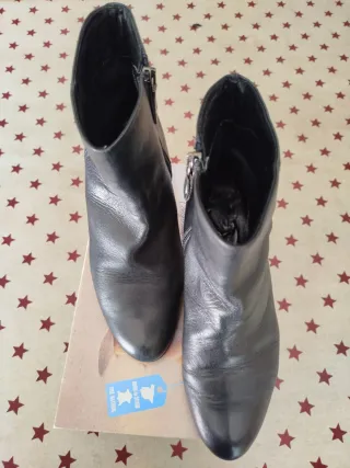 Botines piel Marila Comfort negros tacón 6cm