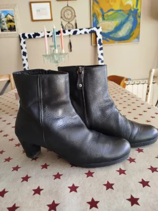 Botines piel Marila Comfort negros tacón 6cm