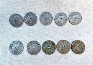 Lote monedas 25 Centimos 1937 II Año Triunfal