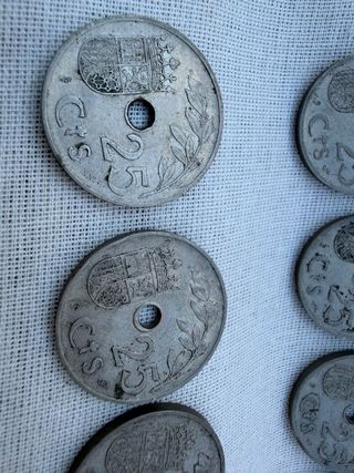 Lote monedas 25 Centimos 1937 II Año Triunfal