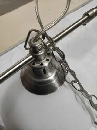 Lámpara de techo colgante plateada