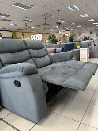 Sofá Relax 2 Plazas Gris o beis