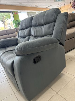 Sofá Relax 2 Plazas Gris o beis