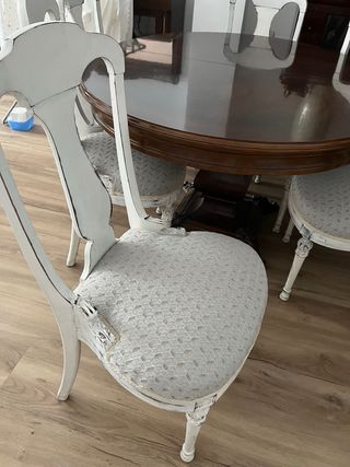 Mesa redonda y 6 sillas