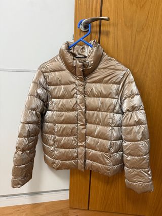Plumífero dorado acolchado talla 13-14 zara kids