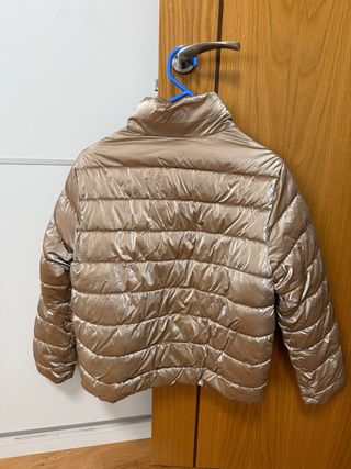 Plumífero dorado acolchado talla 13-14 zara kids