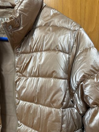 Plumífero dorado acolchado talla 13-14 zara kids