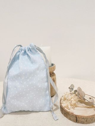 Bolsita de tela con topitos