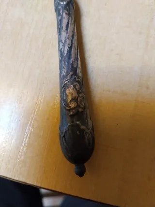 Tenedor de plata vintage para servir