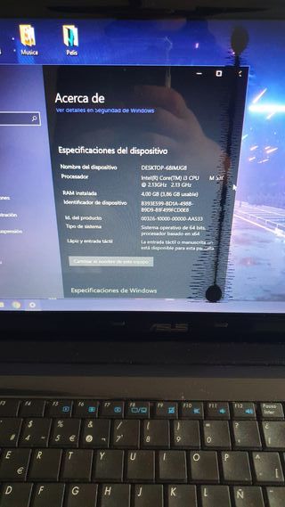 Portátil Asus A52J Negro