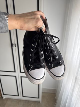 Converse Piel Negras Talla 38