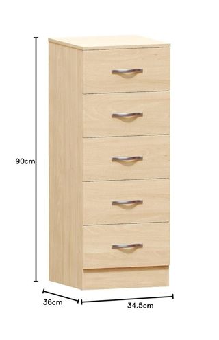 Cómoda 5 cajones - Madera