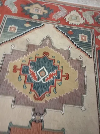 Alfombra Lana Oriental Grande Beige/Rojo 3 x 2