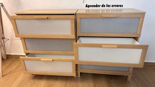 2 Cajoneras Ikea Madera 3 Cajones Las dos 40€