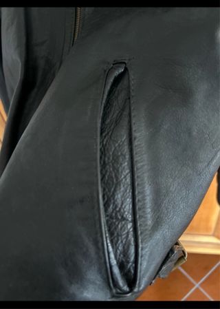 Giubbotto vera pelle uomo nero