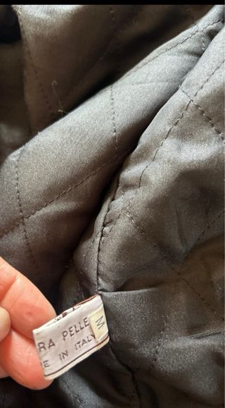 Giubbotto vera pelle uomo nero