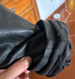 Giubbotto vera pelle uomo nero