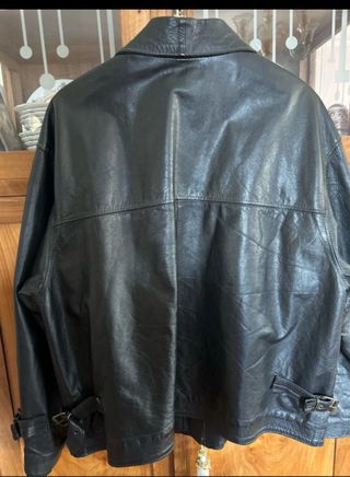 Giubbotto vera pelle uomo nero