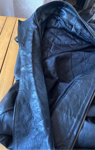 Giubbotto vera pelle uomo nero