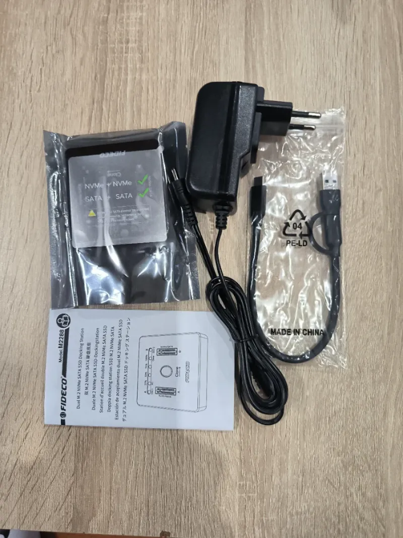 FIDECO M.2 NVMe SATA Docking Station 20Gbps afbeelding 4