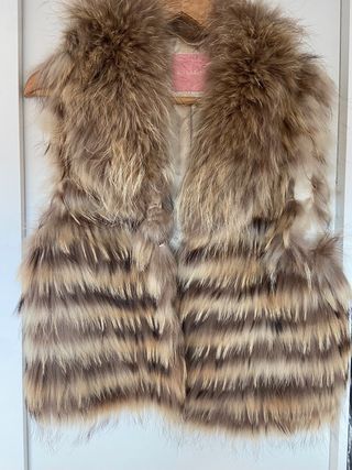 Chaleco Phard Pelo Beige y Marrón