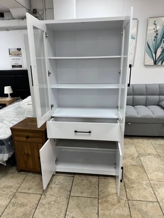 Elegante Vitrina 2 Puertas y Cajón ¡NUEVA!