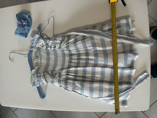 Vestito bimba 12 mesi righe azzurre