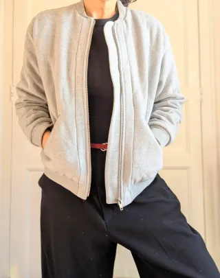 Chaqueta bomber gris