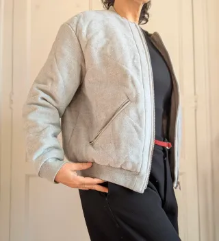 Chaqueta bomber gris