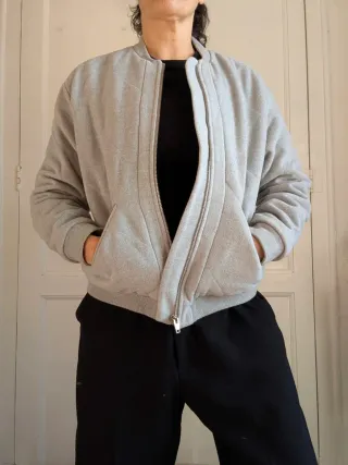 Chaqueta bomber gris