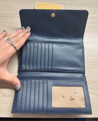 Portafoglio Michael Kors Blu Trapuntato