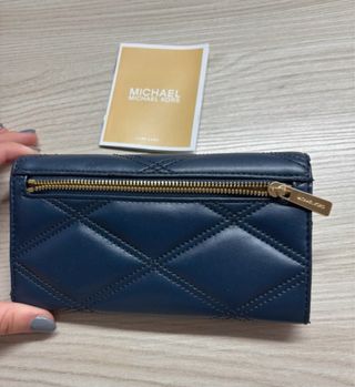 Portafoglio Michael Kors Blu Trapuntato