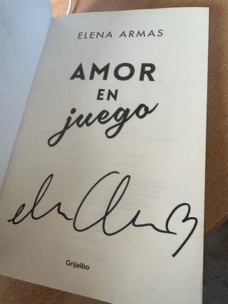 Libro FIRMADO - Amor en juego - Elena Armas